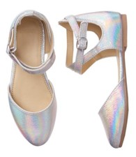Gymboree Easter Dressy Dressed Up Sparkle Silver Dress Shoes Girls Size 6