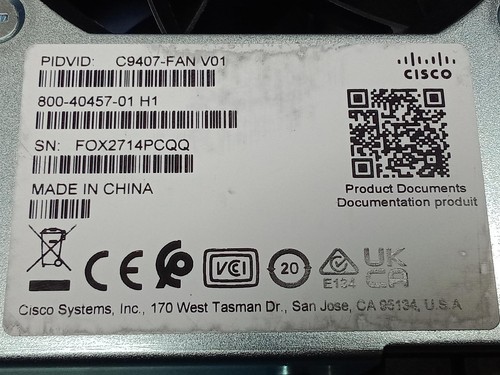 Cisco C9407-FAN V01 Catalyst 9400 Series 7 Slot Chassis Fan Tray C9407 FAN - Picture 7 of 8