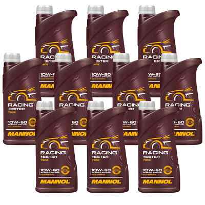 10x1 Liter MANNOL Racing+Ester 10W-60 Motoröl API SN/CH-4 ACEA A3/B4