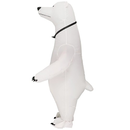 Inflatable Polar Bear Costume Outfit Halloween Adult Fun Dress Up Cosplay Party - Picture 5 of 7