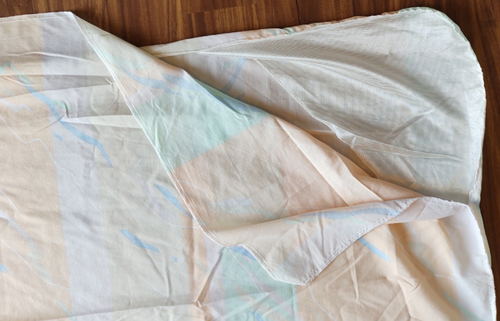 Vtg Eastern Home Products Slide On Fitted Sheet QUEEN ~Southwestern Peach Paint - Picture 12 of 19