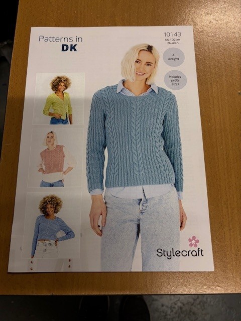 Stylecraft Double Knit Pattern 10143 Tank,  Sweaters & Cardigan   26 - 40 in