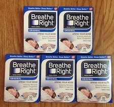150 BREATHE RIGHT Nasal Strips Large Tan Adult Size Nose Stop Snoring Breath NEW