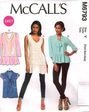 Sewing Pattern Tops, Blouses, Sizes 4-14 US #6793 - From UK Sewing Patterns