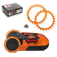 2X Spikes Robotic Mower Traction Improvement Orange Ø 180 Mm For WOLF Lawn Mower