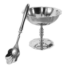  Tazze Da Dessert Coppa Di Gelato Ciotole Bicchieri in Acciaio Inossidabile