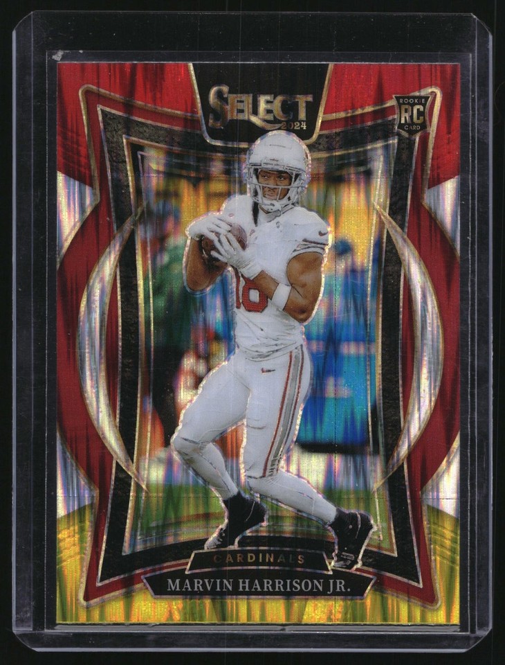 2024 Panini Select #28 Marvin Harrison Jr. Black & Red Prizm Shock 2024 Panini Select #28 Marvin Harrison Jr. Black & Red Prizm Shock
