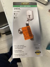 Defiant Castle Satin Nickel Entrance Door Handle and Knob Set