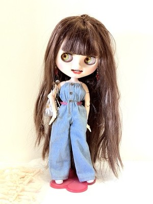 DBS Factory Blythe Doll White Matte Skin OOAK SLEEP EYES Pull Strings Pink Lids