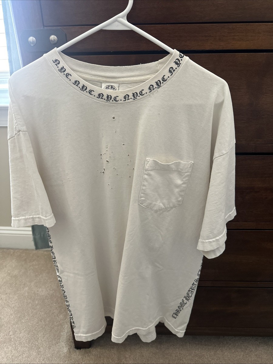 Vintage Chrome Hearts NYC Pocket Tee Distressed Size XL | eBay