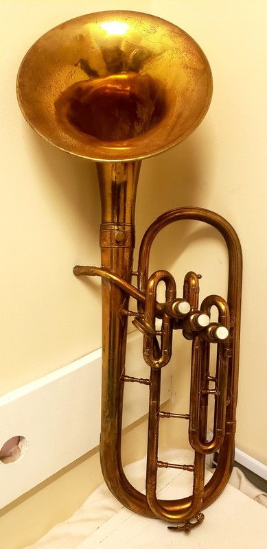 King H.N. White 3-valve 8" Front Detachable Bell #335xxx F/Eb Alto Horn (1955)