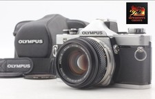  N MINT Olympus OM-1 MD 35mm Film Camera silver body 50mm f1.8 Lens From JAPAN
