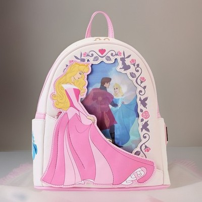 NEW Loungefly Disney Sleeping Beauty AURORA Pink Lenticular  display picture 3