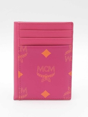 Mcm Color Splash Logo Card Case In Visetos Monogram Coated Canvas Fw0526wzdu