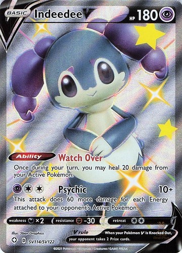 Indeedee V SV114/SV122 HOLO Shining Fates Shiny Vault NM