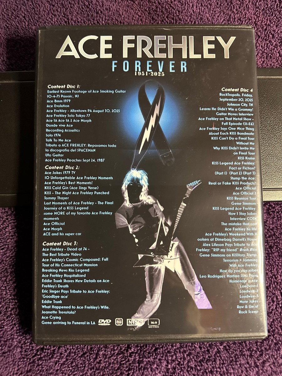 Ace Frehley - Forever 1951-2025 DVD Box Set KISS Gene Simmons Paul
