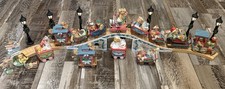 Christmas Cherished Teddies Train Wood Track Light Up Lamp VNTG Lot accessories