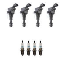 Hitachi 4 Ignition Coil and 4 Denso Platinum Spark Plugs Kit For 9-5 L4 A20NFT