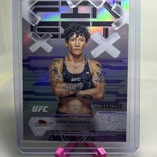 2025 Topps Finest UFC #21 Virna Jandiroba Purple Refractor /250