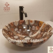 Lavabo/Sink In Agata Fatti A Mano In Pietre Naturali Decorazione Per La Casa