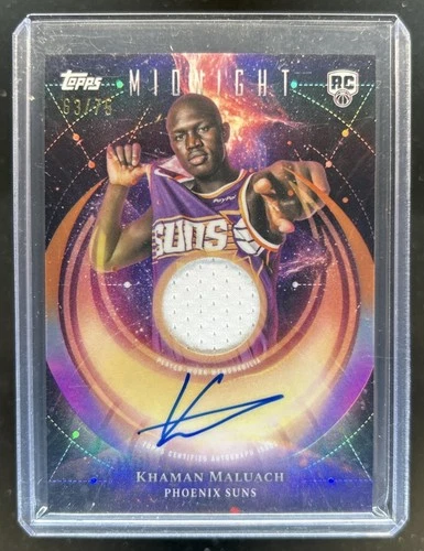 2025-26 Topps Midnight Khaman Maluach Rookie Jersey Auto RC Dusk #/75 Suns