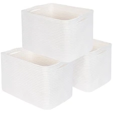 3-Pack Storage Baskets for Shelves, Playroom and Classroom, Book Basket, Deco...