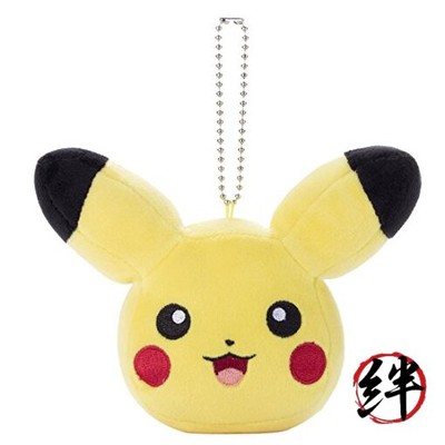 Pokemon mocchi-mocchi-style Face-type mascot Pikachu (smile) height about 12cm