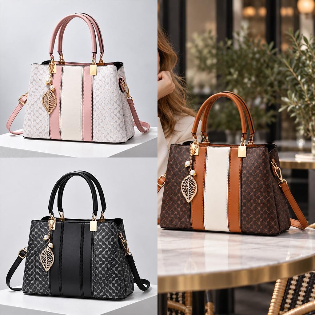PU Leather Women Handbag with Adjustable Strap for Commuting Use