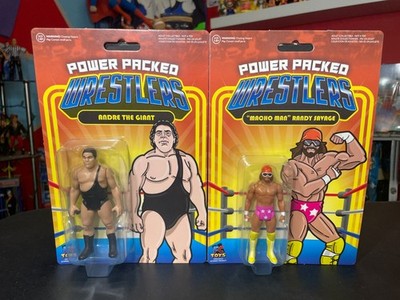 FC Toys Retro 3.75'' Power Packed Wrestlers Macho Man Andre The Giant Figures Lot