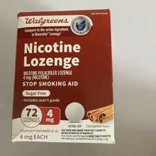 Walgreens Nicotine Lozenge, 4 mg, Cinnamon, 72 ea by Walgreens