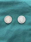 Lot of 2 Barber Dimes. 1909 And 1911 No Mint Mark