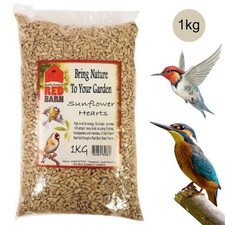 Red Barn Premium Wild Bird Sunflower Hearts Seed│Eleven Quality & Cleaned│1Kg