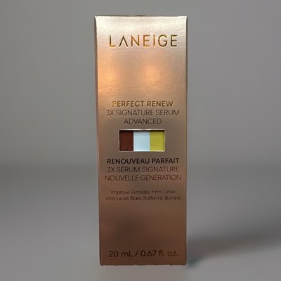 LANEIGE Perfect Renew 3 X Signature Serum Advanced 20ml 0.67 Oz NEW In Box