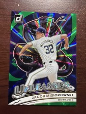 2026 Donruss Baseball JACOB MISIOROWSKI Unleashed Green Laser #11