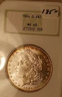 PQ CARTWHEEL-PERIPHERAL GOLD TONING 1904-O MORGAN MS63 NGC 90% SILVER [See Note]