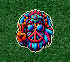 Colorful Peace Symbol 100 waterproof vinyl sticker decal - many sizes available