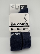 Salomon Unisex S/Blaze Ski Socks Blue Night Sky Extra Warm Stretch Size M NWT