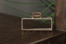 Gold Square Claw Clip Womens Trendy Hair Clip