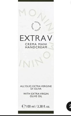 Monini Extra V Hand Cream with Organic Extra Virgin Olive Oil 3.38 Fl Oz