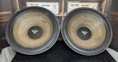 2 vintage Cerwin Vega M124 woofers with cast frames large magnets and cloth