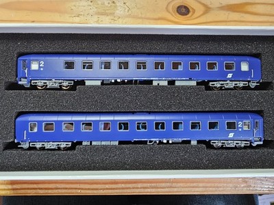 LS Models 77016 N 2er Set ÖBB Bmpz Ruhesesselwagen blau Pflatsch NEUWERTIG OVP