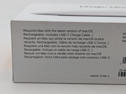 Apple Magic Mouse Wireless USB-C Multi-Touch Surface In White MXK53AM/A (A3204) - 第 8/8 張圖片