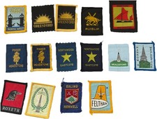 UK Scout Badges London North West Districts x15 Single & Ribbon cloth Part 1 