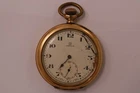 Antique Omega 15 Jewels Gold Filled Pocket Watch, Pre-Owned Doesn't Run (42-085)