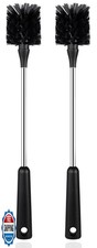  2 Pack Water Bottle Brushes, Stainless Steel Long Handle Baby Bottle Scrub