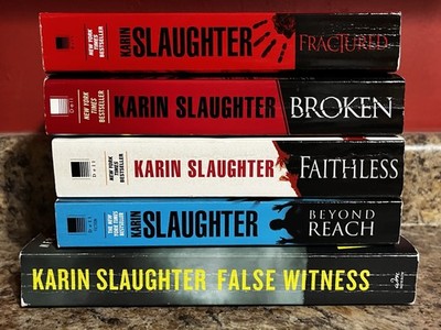 5 Book Lot Karin Slaughter Paperback Faithless Fractured Beyond Reach Broken