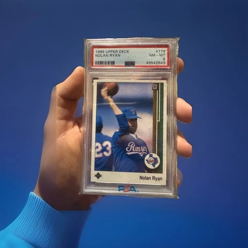 1989 Upper Deck Nolan Ryan #774 Texas Rangers Baseball PSA 8