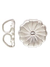 4pcs 9mm 925 Sterling Silver Large Premium Earring Backs Swirl Design for Stud