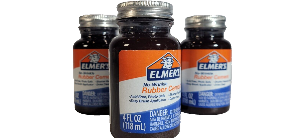 Cement Glue For Crafts Elmer's No-Wrinkle Acid-Free Rubber