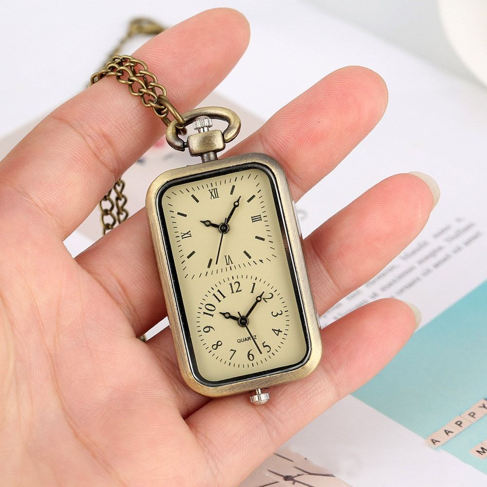 Vintage Pocket Watch Necklace Alloy Decorative Souvenir Watch  Watch